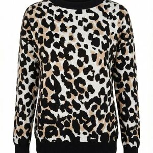 Leopard Print Sweater. Size Medium.